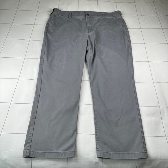Duluth Trading Co 40 Grit Pants Mens 42 Gray Flex Twill Standard Fit Khaki Chino - Picture 1 of 9